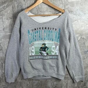 Coastal Carolina University Chanticleers grey crewneck sweatshirt Woman's Large